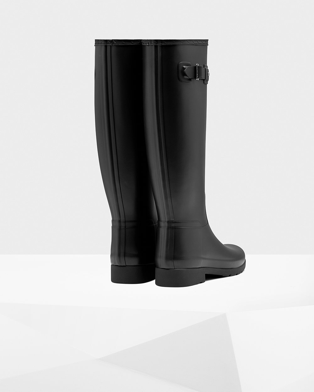 Womens Hunter Refined Slim Fit - Tall Rain Boots Black - 7902-LCFOZ